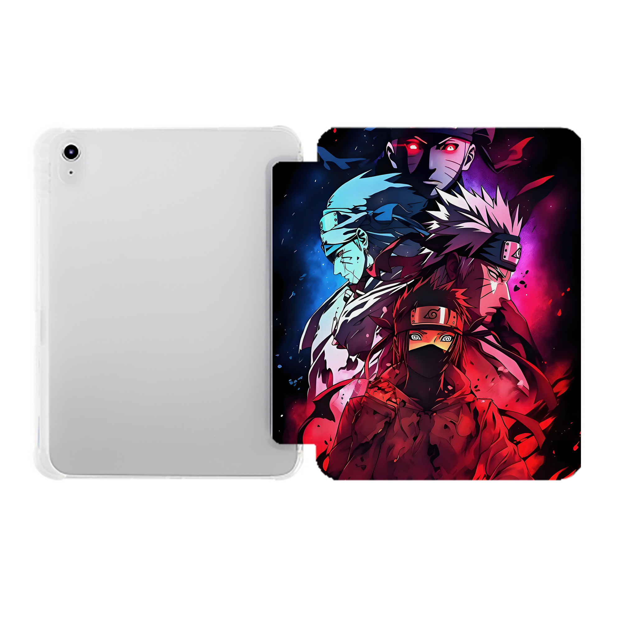 （画像用） NARUTO -ナルト- NARUTO -ナルト- 疾風伝 IPad ケース ペン収納付き 三つ折りスタンド PUレザー×シリコン 対応機種9.5/10.5/10.9インチ
